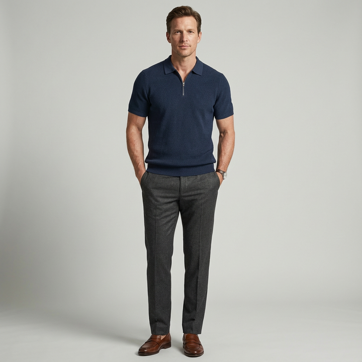 Riviera Slim Fit Quarter Zip Shirt