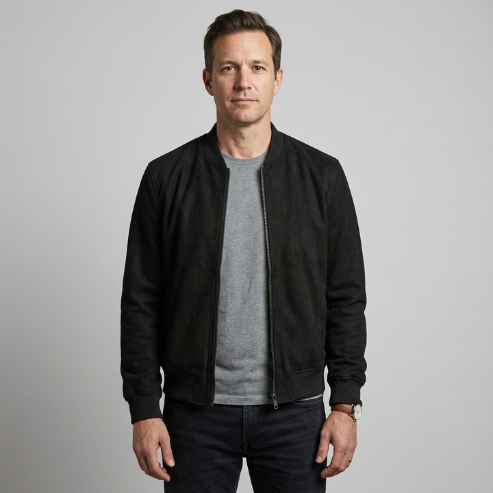 Paccino Suede Bomber Jacket