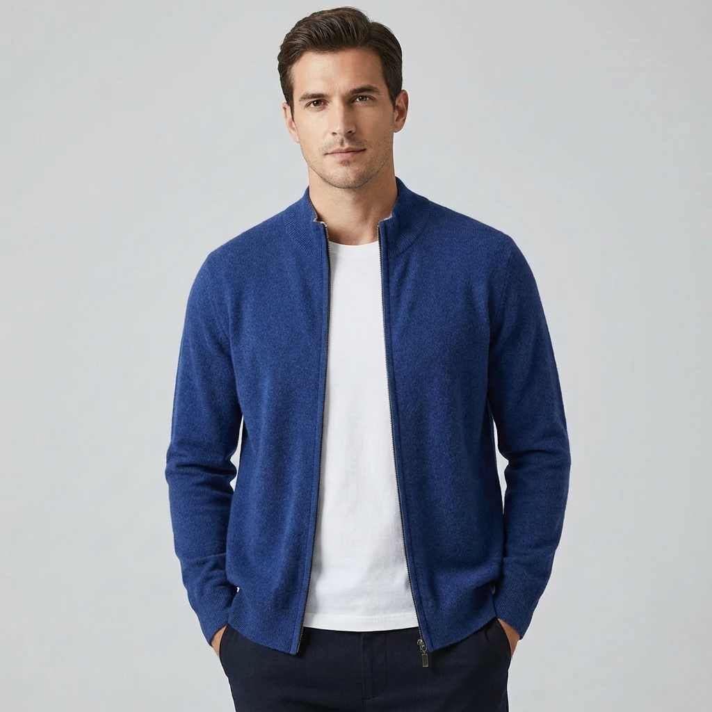 Ferraro Cashmere Zip Cardigan