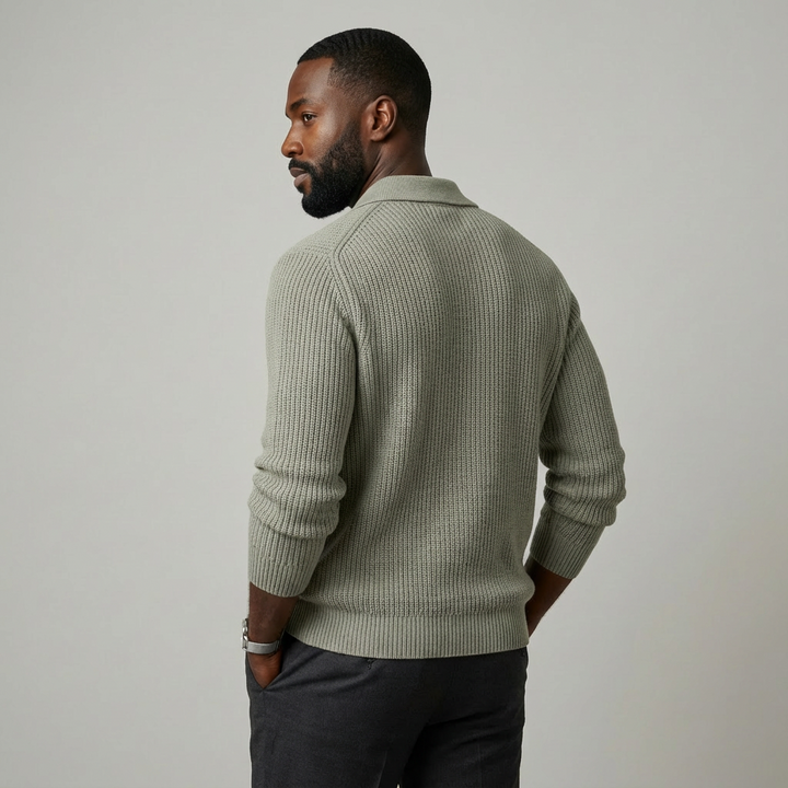 Hamilton Knitted Cotton Quarter-Zip