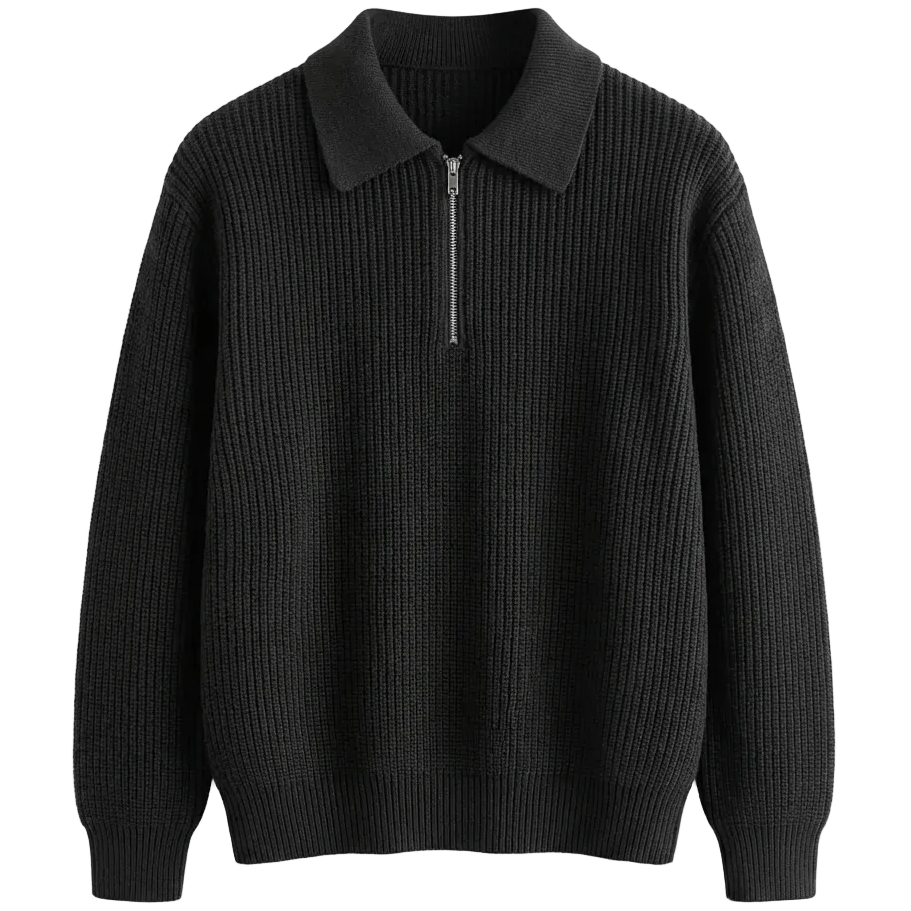 Hamilton Knitted Cotton Quarter-Zip