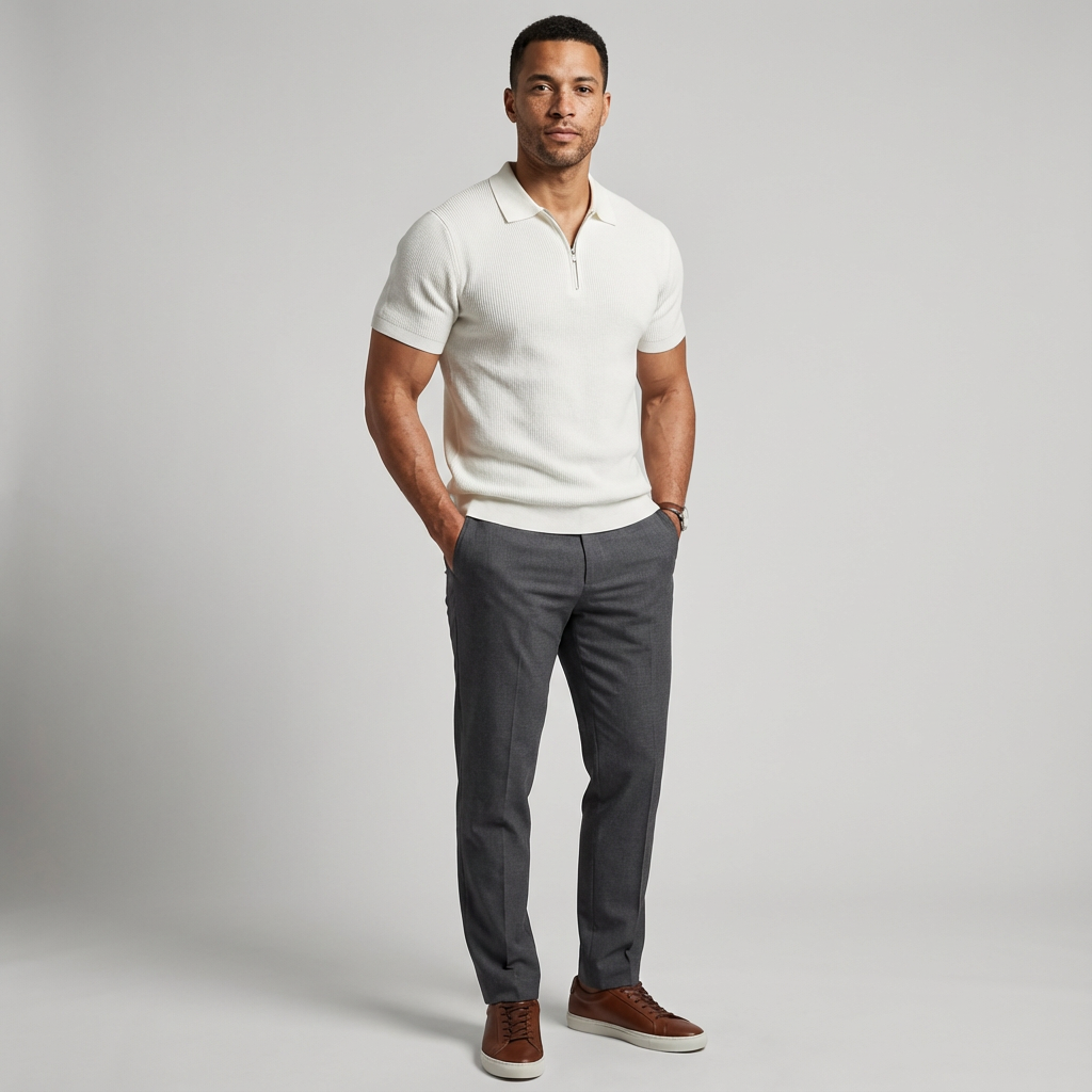 Riviera Slim Fit Quarter Zip Shirt
