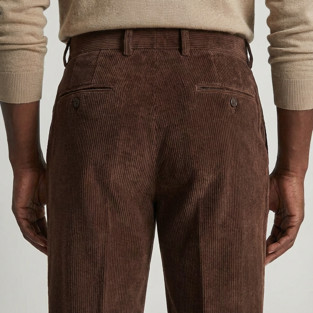 Langford Corduroy Pleated Trousers
