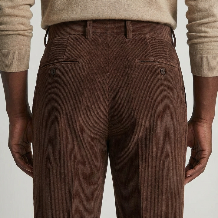 Langford Corduroy Pleated Trousers