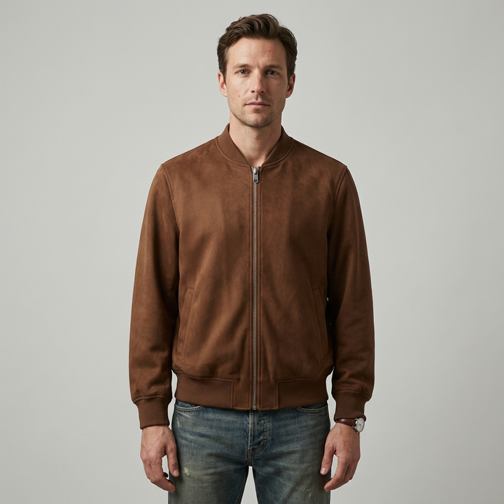 Paccino Suede Bomber Jacket