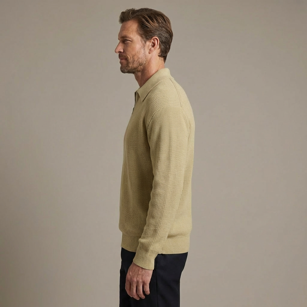 Vincenzo - Knitted Quarter Zip Sweater