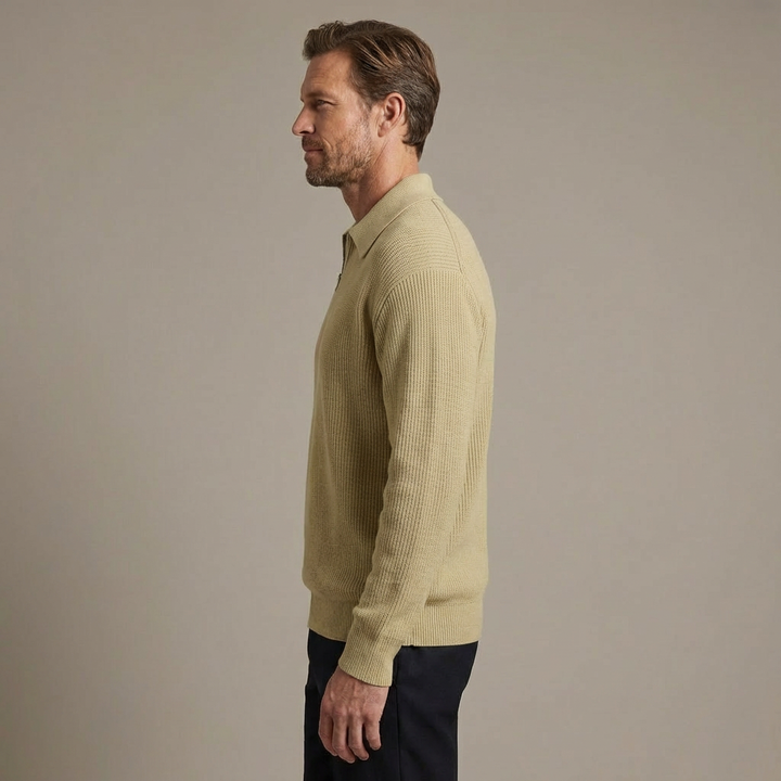 Vincenzo - Knitted Quarter Zip Sweater