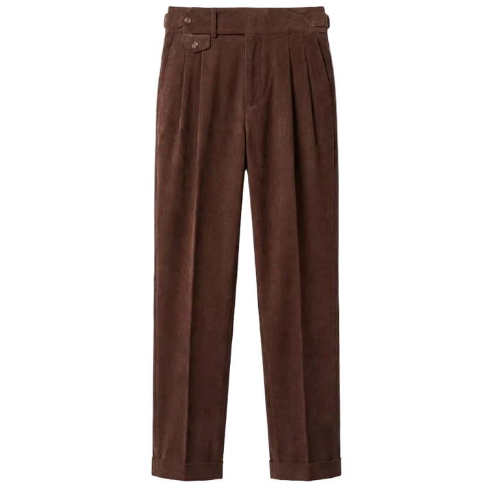 Langford Corduroy Pleated Trousers