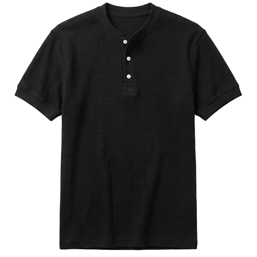 Henley Waffle Knit Shirt