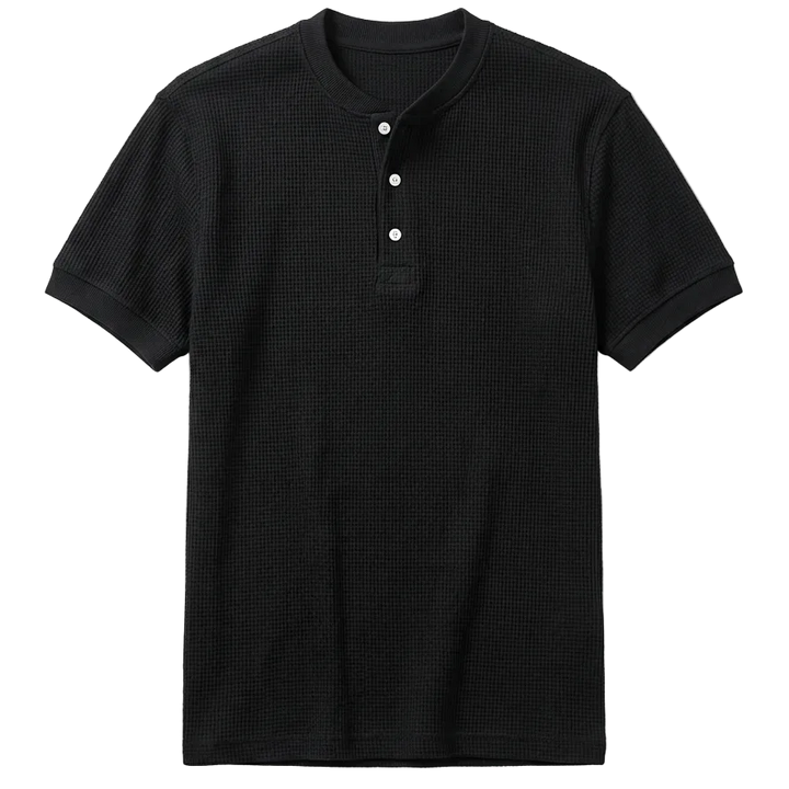 Henley Waffle Knit Shirt
