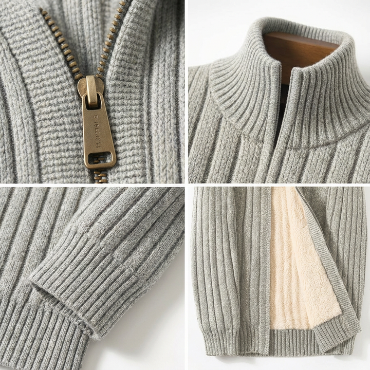 Aurelian Ribbed Cashmere Cardigan