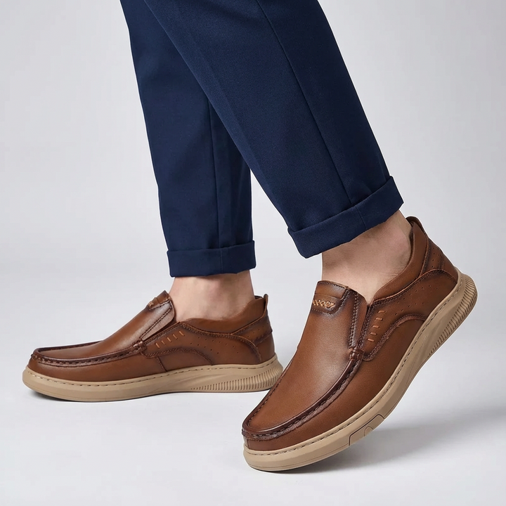 Venturo Genuine Leather Slip Ons