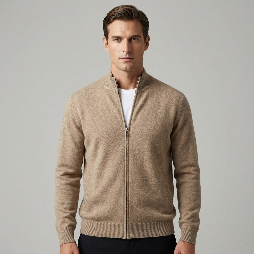 Ferraro Cashmere Zip Cardigan