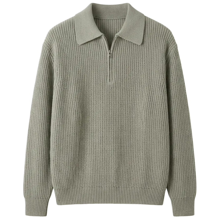Hamilton Knitted Cotton Quarter-Zip