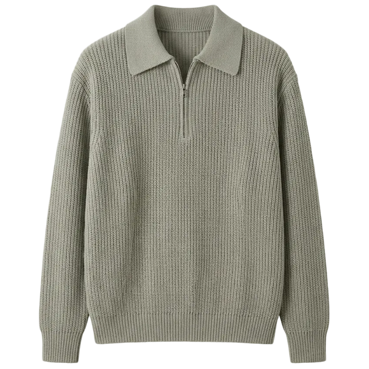 Hamilton Knitted Cotton Quarter-Zip
