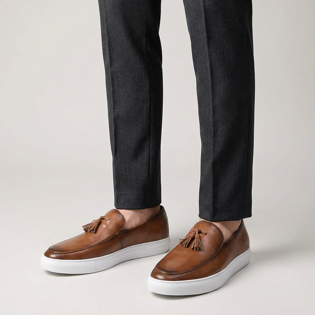 Vincarri Signature Tassel Loafers