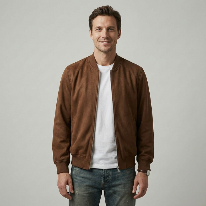 Paccino Suede Bomber Jacket