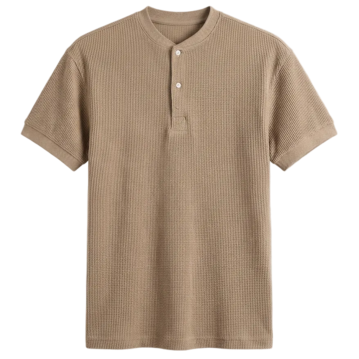 Henley Waffle Knit Shirt