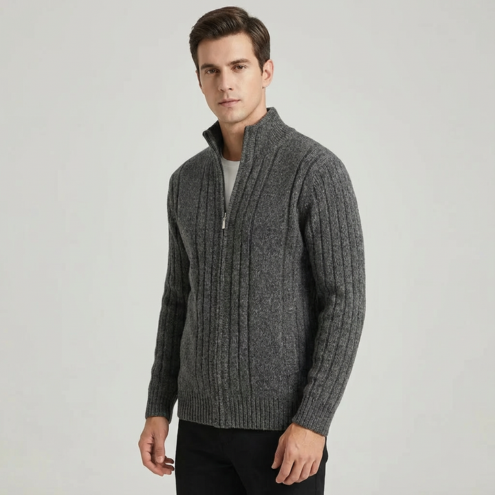 Aurelian Ribbed Cashmere Cardigan