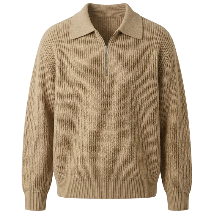 Hamilton Knitted Cotton Quarter-Zip