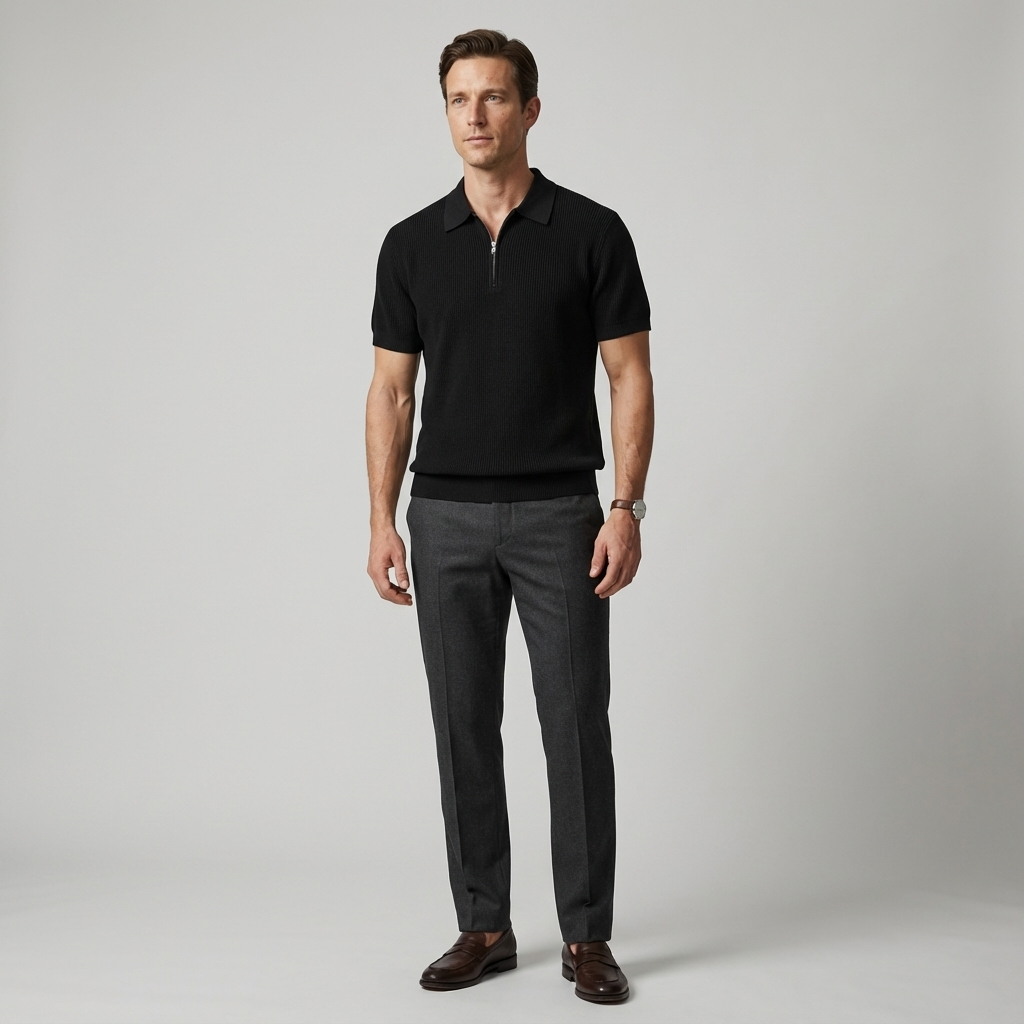 Riviera Slim Fit Quarter Zip Shirt