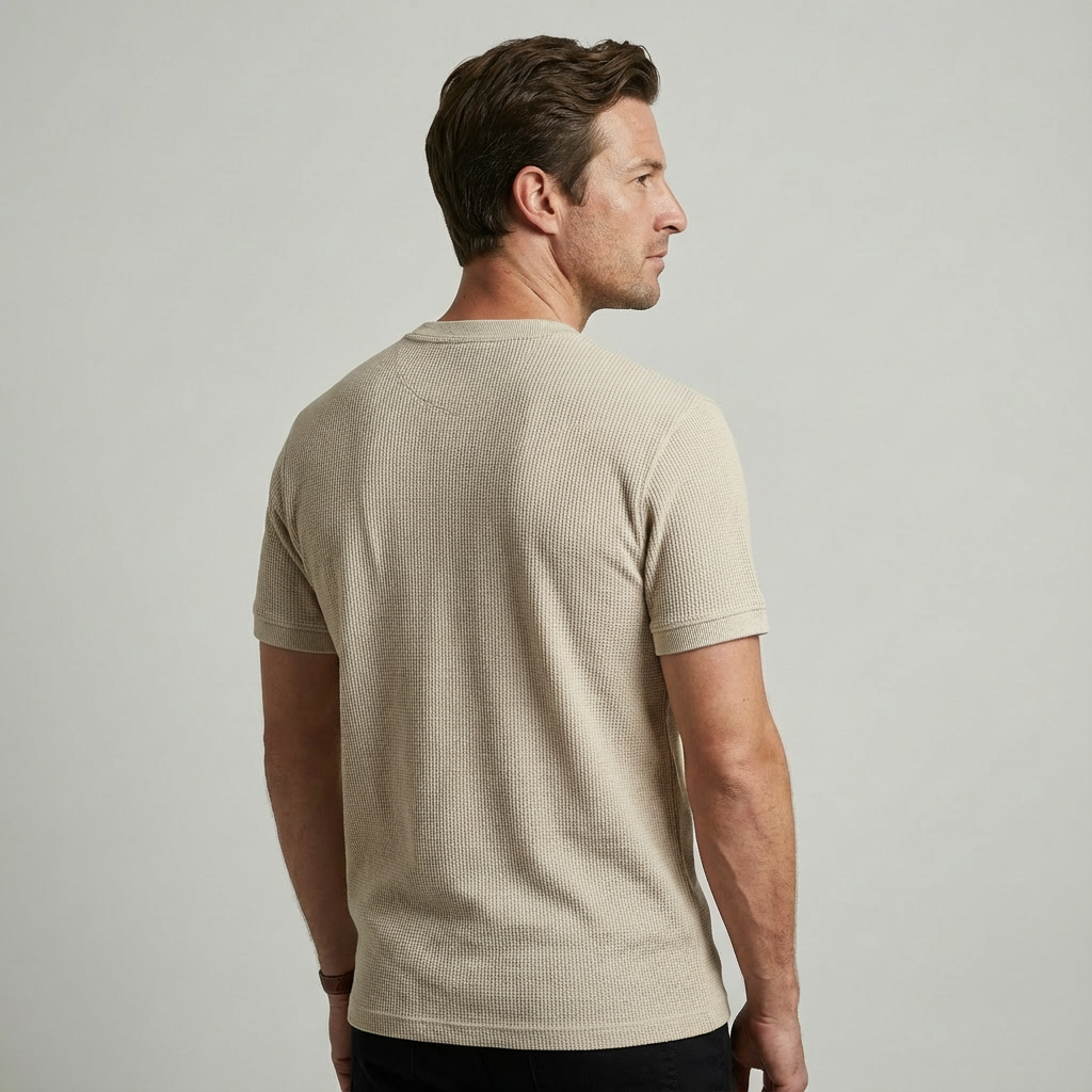 Henley Waffle Knit Shirt
