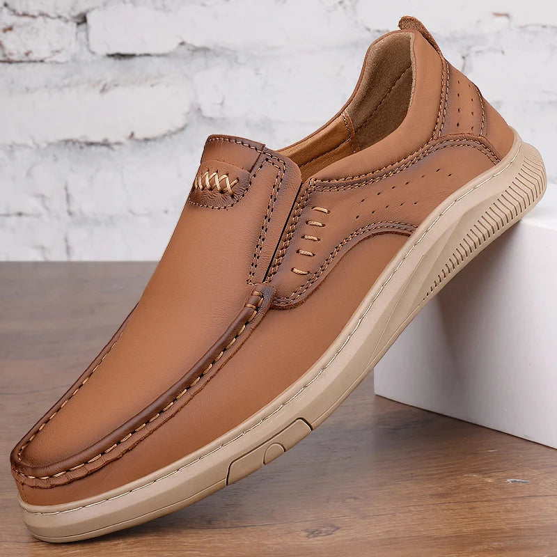 Vinci Genuine Leather Slip Ons