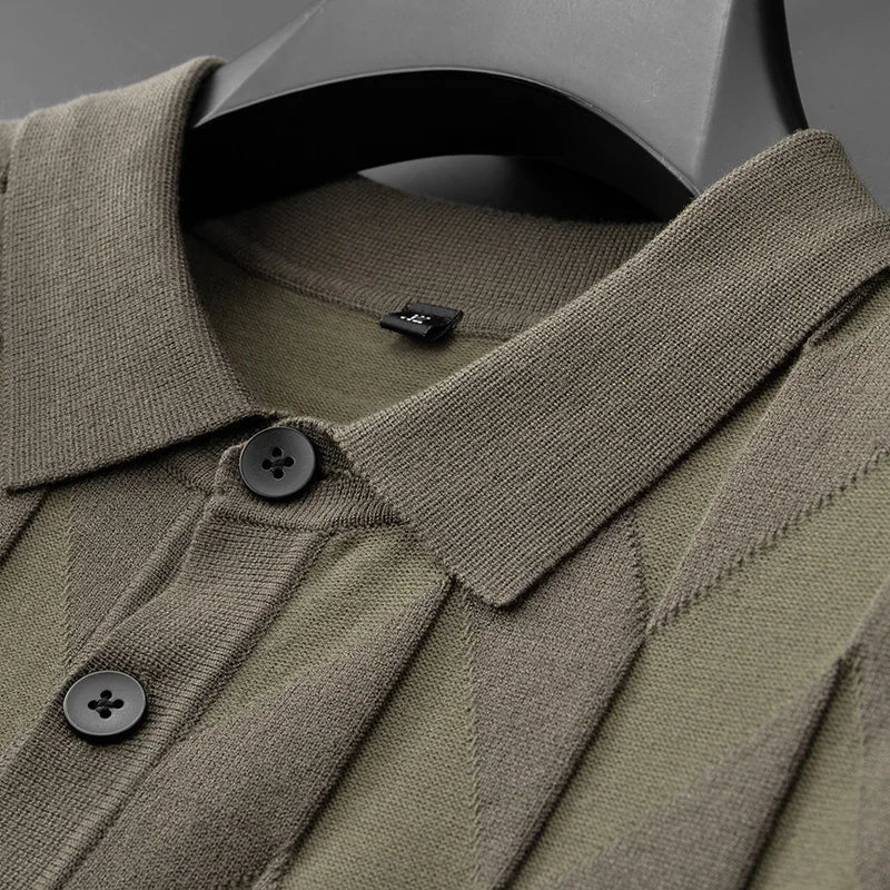 Hartwell Patterned Cashmere Polo