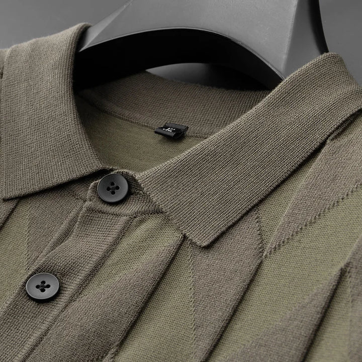 Hartwell Patterned Cashmere Polo