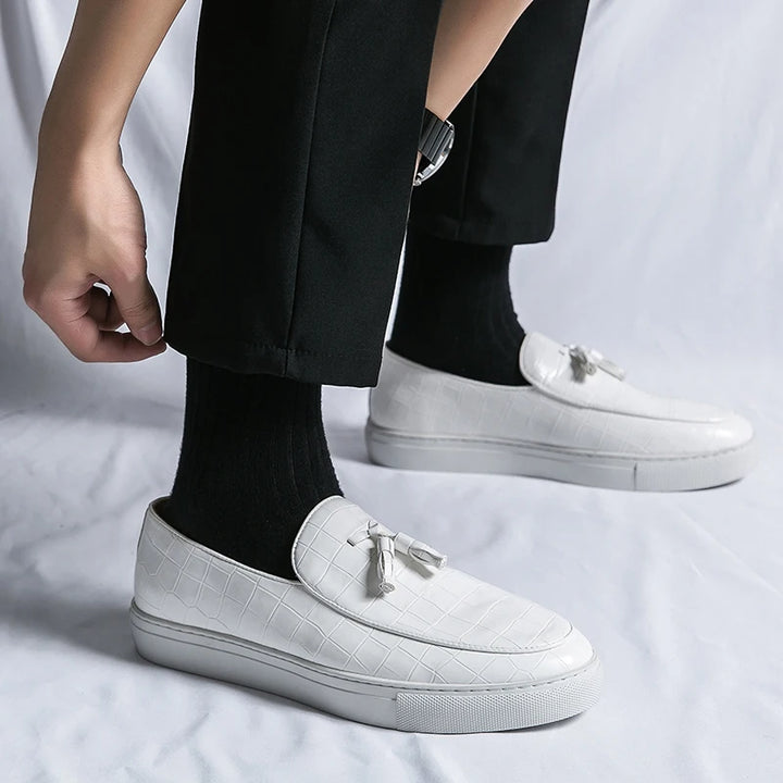 Langley Croc Tassel Loafers