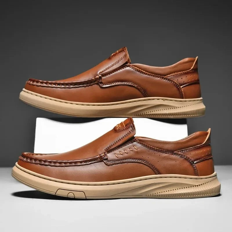 Venturo Genuine Leather Slip Ons