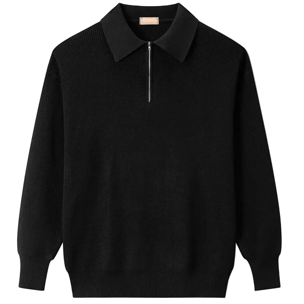 Vincenzo - Knitted Quarter Zip Sweater