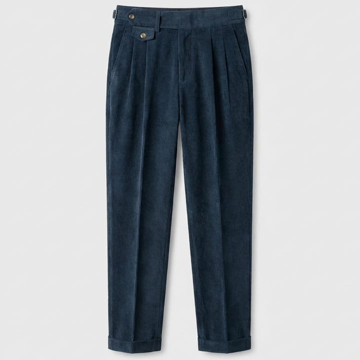Langford Corduroy Pleated Trousers