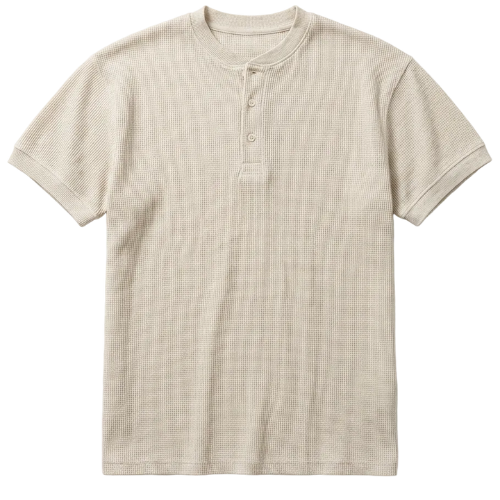 Henley Waffle Knit Shirt