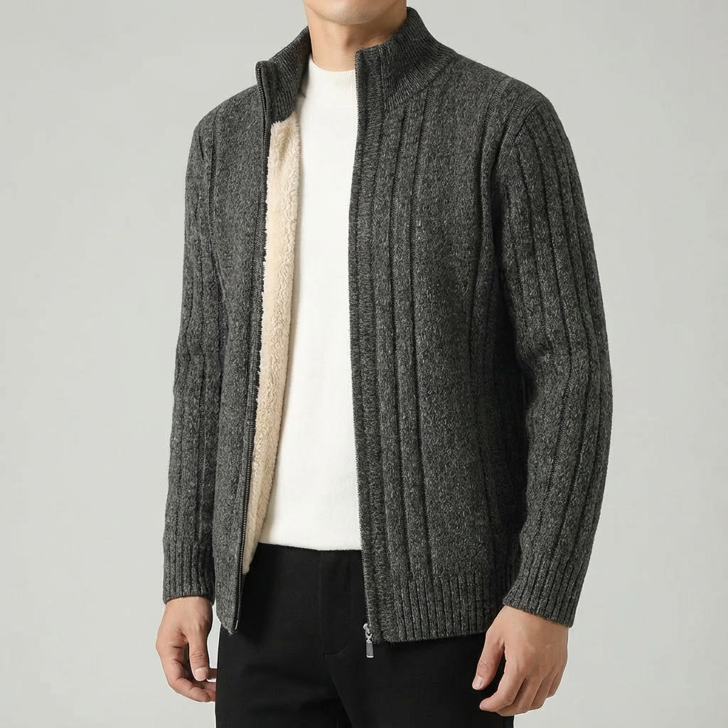 Aurelian Ribbed Cashmere Cardigan