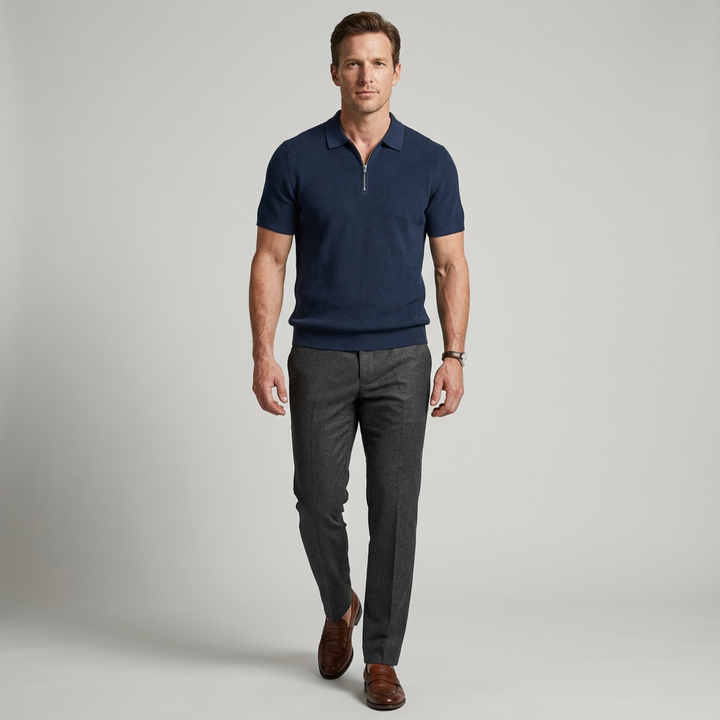 Riviera Slim Fit Quarter Zip Shirt