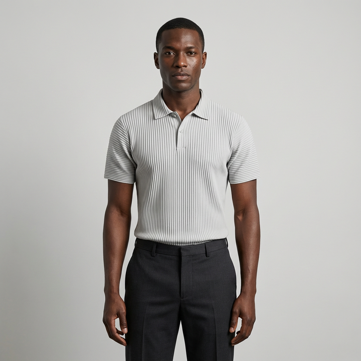 Santino Pleated Polo Shirt