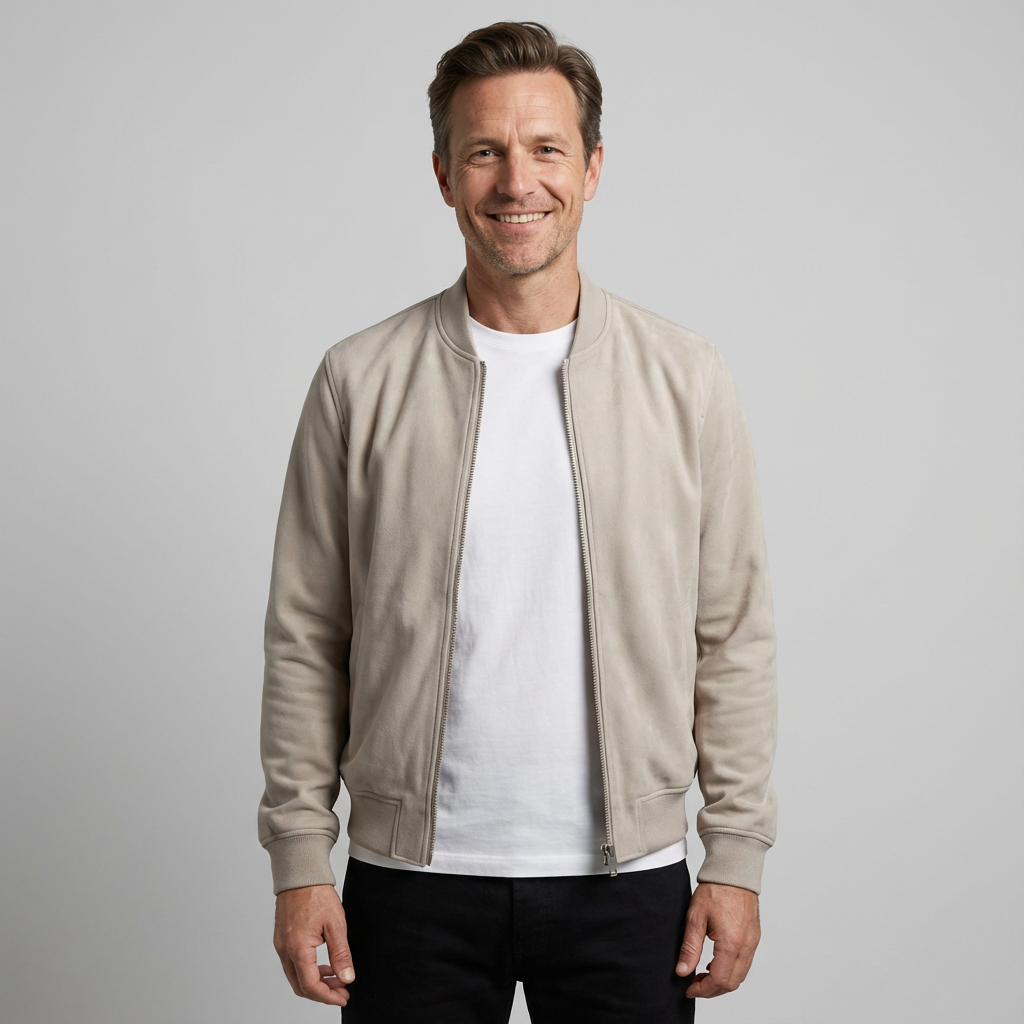 Paccino Suede Bomber Jacket