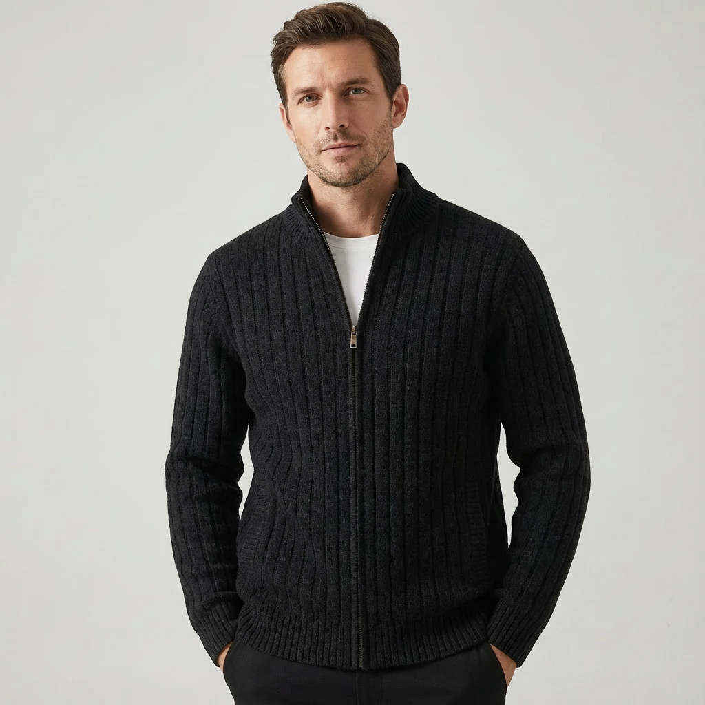 Aurelian Ribbed Cashmere Cardigan