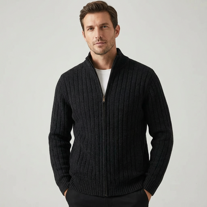 Aurelian Ribbed Cashmere Cardigan